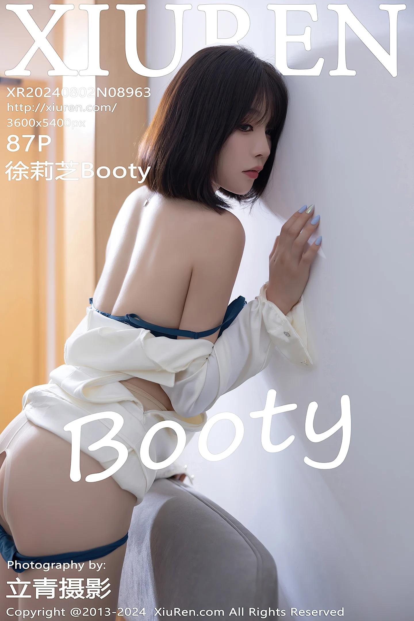 [XiuRen秀人网]No.8963_女神徐莉芝Booty性感白色服饰露蓝色内衣配白丝袜迷人诱惑写真87P-秀人网 - XiuRen.Space